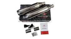 Royal Enfield Super Meteor 650 Red Rooster SS Exhaust Silencer Polished  - SPAREZO